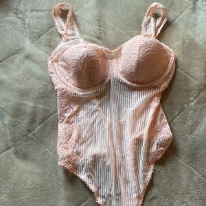 Victoria’s Secret peach bodysuit vintage lingerie